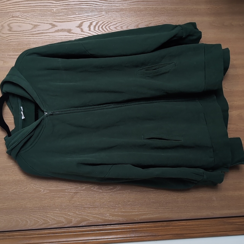 Green Gap Zipper Hoodie